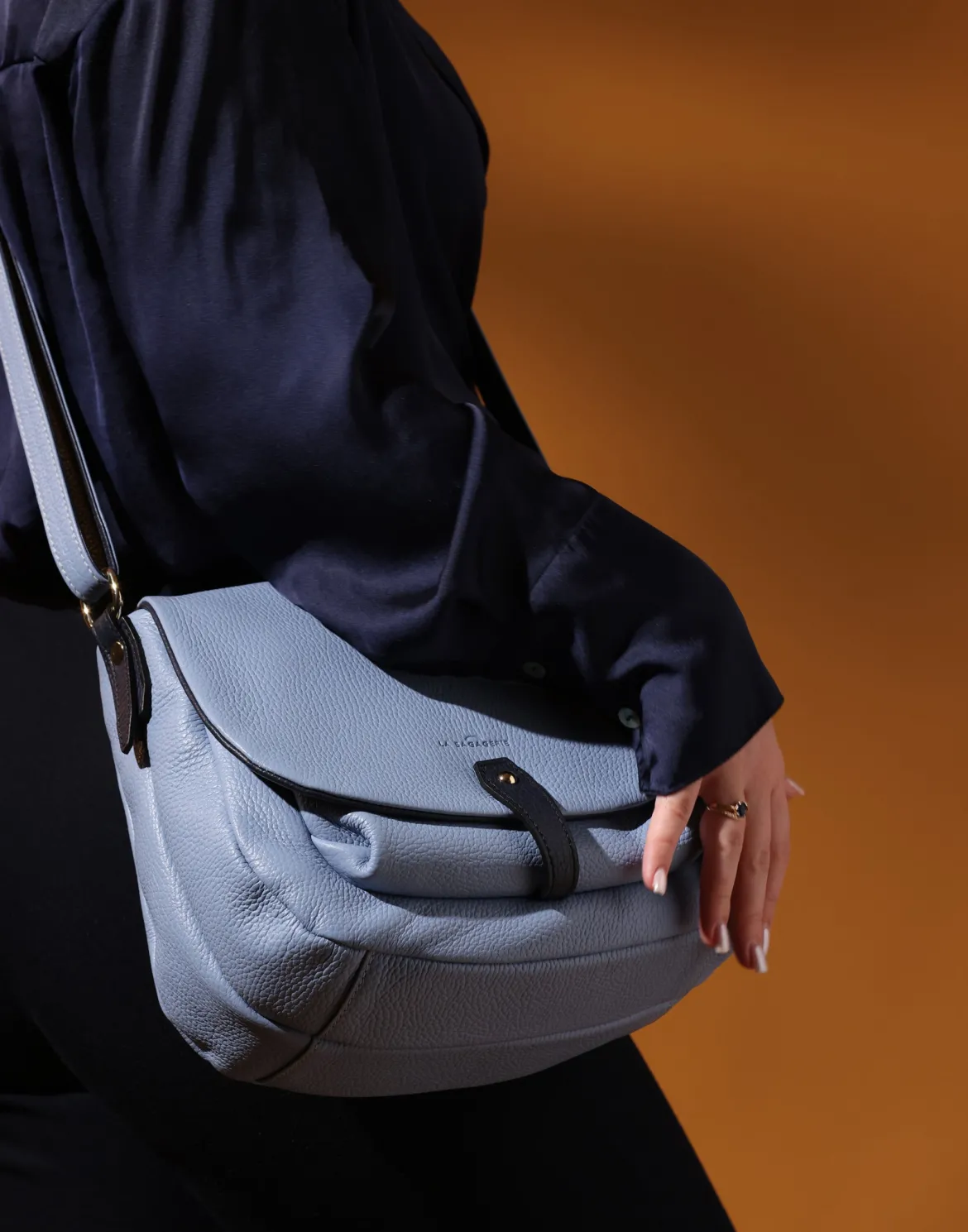 Sac Porté Épaule / Porté Croisé Véronica - Bleu Acier
